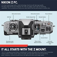 Nikon Z fc Dx-Format Mirrorless Camera with Mount Adapter Ftz, Candisk Pro 64GB, Alpine 120, ProOp Cleaning Kit