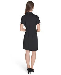 Halston Women's Collared Neck Dress
