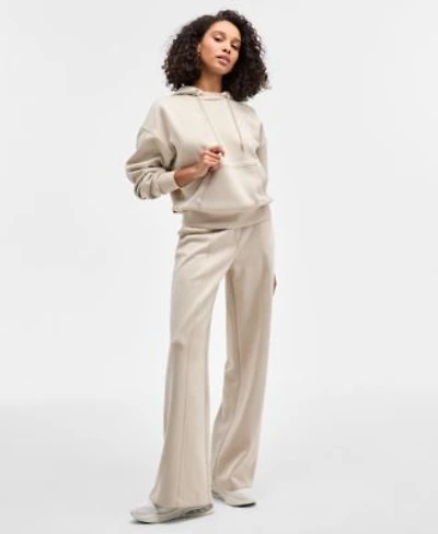Guess Womens Hooded Scuba Long Sleeve Faux Suede Sweatshirt Tailoring Scuba Chino Pants