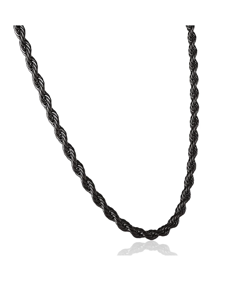 Lucky Brand Black Twisted Rope Chain Necklace