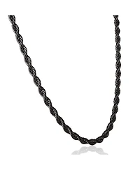 Lucky Brand Black Twisted Rope Chain Necklace