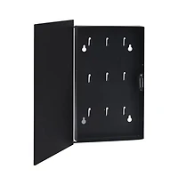 vidaXL Key Box with Magnetic Board Black 11.8"x7.9"x1.6"
