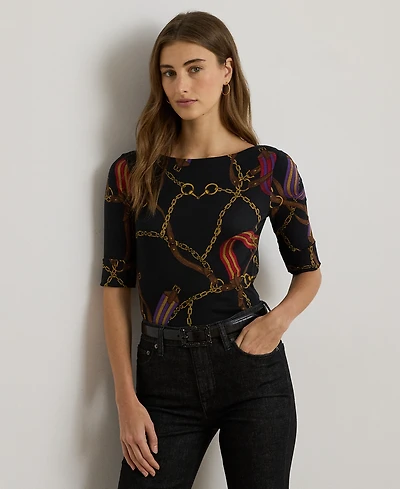 Lauren Ralph Petite Boat Neck Top