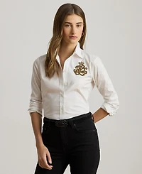 Lauren Ralph Lauren Petite Classic Fit Point Collar Shirt