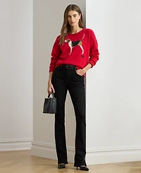 Lauren Ralph Lauren Petite Intarsia-Knit Crewneck Sweater