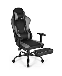 Gymax Massage Gaming Chair Racing Computer Task Chair Recliner w/Footrest