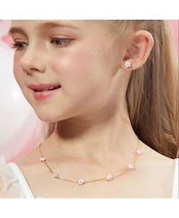 Anna Zuckerman Petit Daisy Pink Earrings