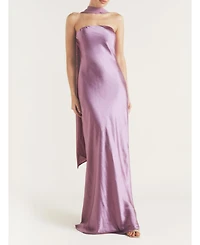 Six Stories Women's Bandeau Satin Bridesmaid Dress