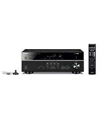 Yamaha Rx-V385BL 5.1 Channel Av Receiver with Sanus Ultra High Speed 8K 6.56 ft. Hdmi 2.1 Cable