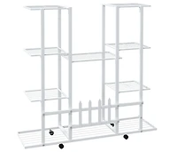 Flower Stand White Powder-coated iron Tall Flower Stand