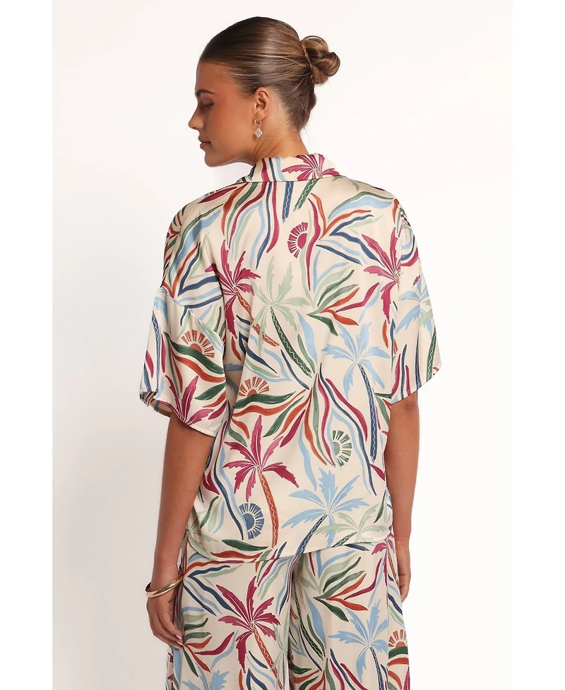 Petal and Pup Women's Illoura Short Sleeve Shirt - Tahitian Tide
