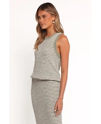 Petal and Pup Women's Arella Knit Top - Sage/Cream