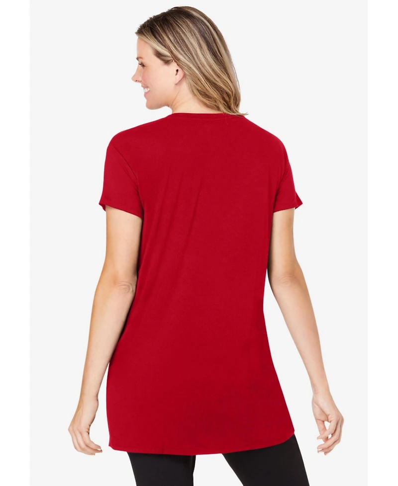 Dreams & Co. Women's Soft Pj Tunic Tee