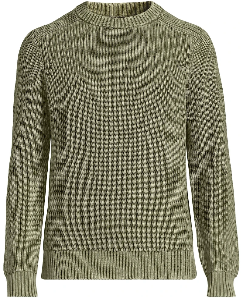 Lands' End Men's Long Sleeve Sunwashed Drifter Sweater