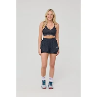 Oosc Women's Solid Medium Support Infinite Sports Bra