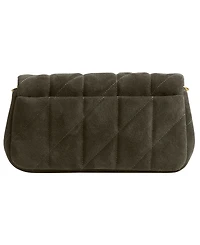 Coach Women's Suede Quilted Tabby Chain Crossbody Bag