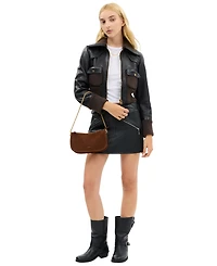 Coach Waverly Small Suede Shoulder Bag