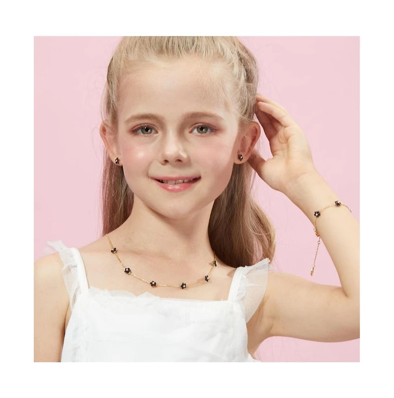 Anna Zuckerman Petit Daisy Black Necklace
