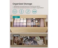 Set of 4 Drawer Organizers for Underwear and Closet Storage