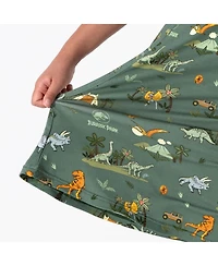 Bellabu Bear Girls' Jurassic Park: Safari Short Sleeve Dress
