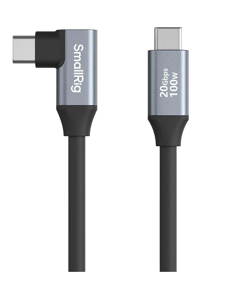 SmallRig 13.8" 100W Usb-c to Usb-c Right Angle Data Cable