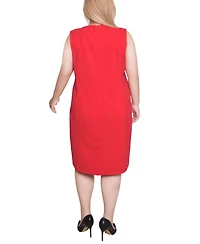 Ny Collection Plus Sleeveless Stud Front Dress