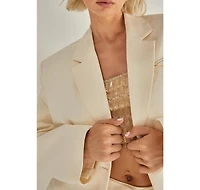 Nasty Gal Women's Twill Oversized Tailored Blazer