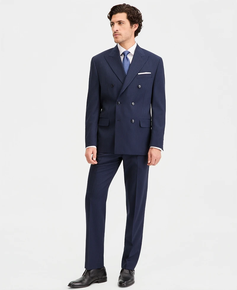 Michael Kors Men's Classic-Fit Pinstripe Double-Breasted Suit Separate Jacket