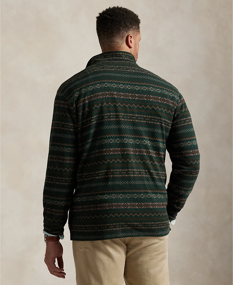 Polo Ralph Lauren Men's Big & Tall Estate-Rib Quarter-Zip Pullover Sweater