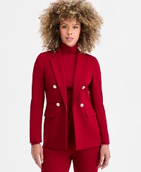 Anne Klein Women's Triple-Pocket Open-Front Blazer
