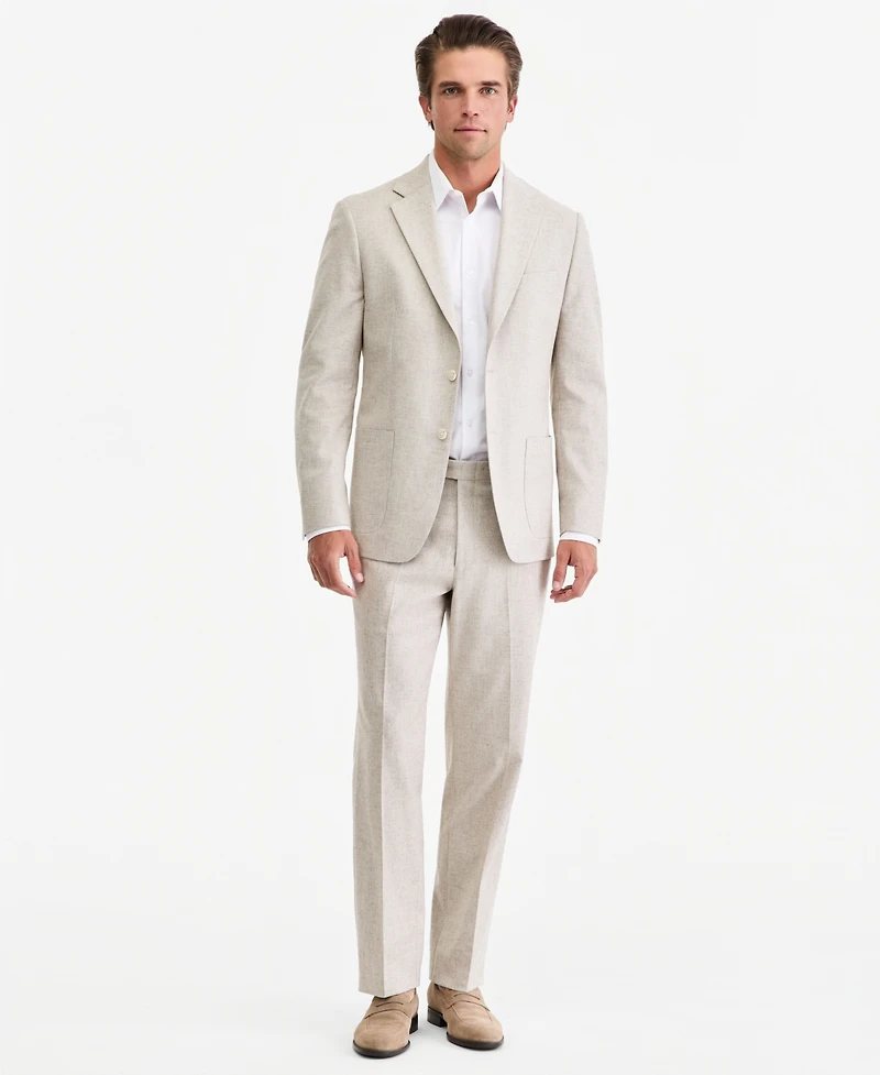 Michael Kors Men's Classic-Fit Tan Texture Suit Separate Jacket