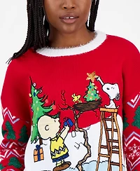 Hooked Up by Iot Juniors' Charlie Brown and Snoopy Christmas Sweater