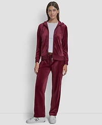 Dkny Jeans Petite Drawstring-Waist Velour Pants