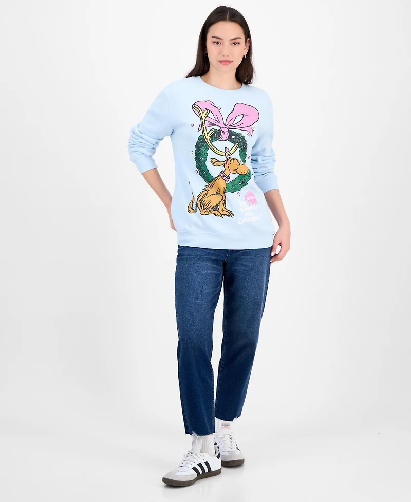 Love Tribe Juniors' Max The Grinch Holiday Graphic Sweatshirt