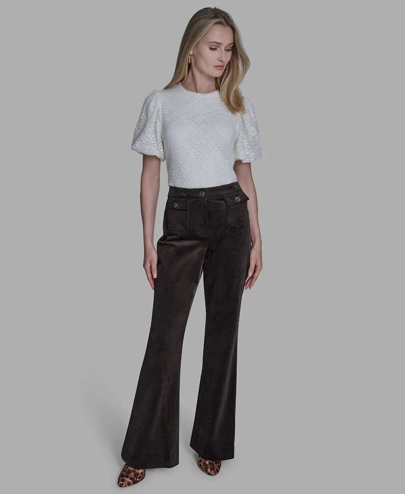 Bcbg Women's Wide Leg Corduroy Pants