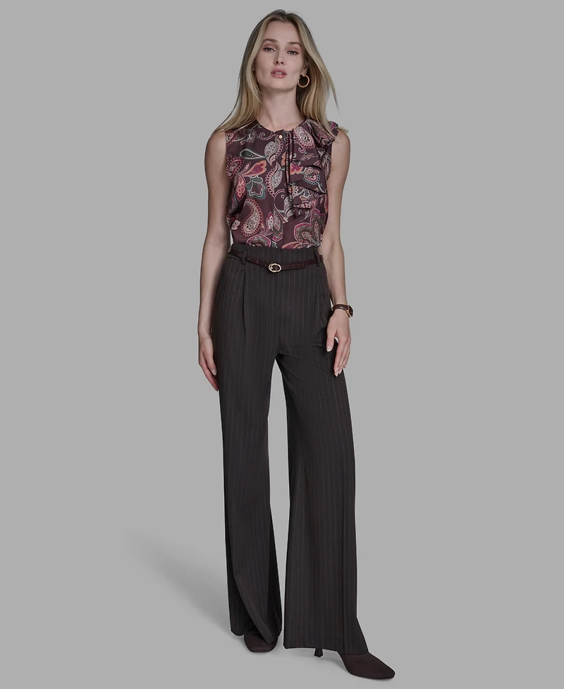 Bcbg Women's Pleated Wide Leg Pants