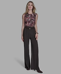 Bcbg Women's Pleated Wide Leg Pants