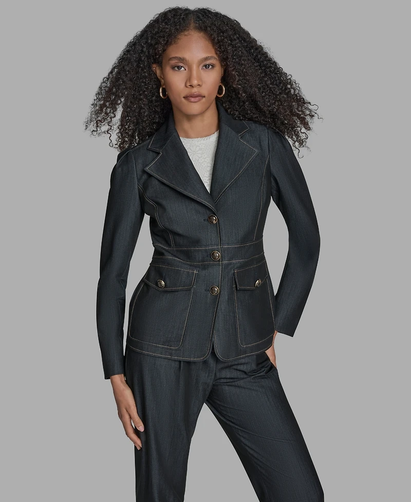 Bcbg Women's Long Sleeve Denim Jacket