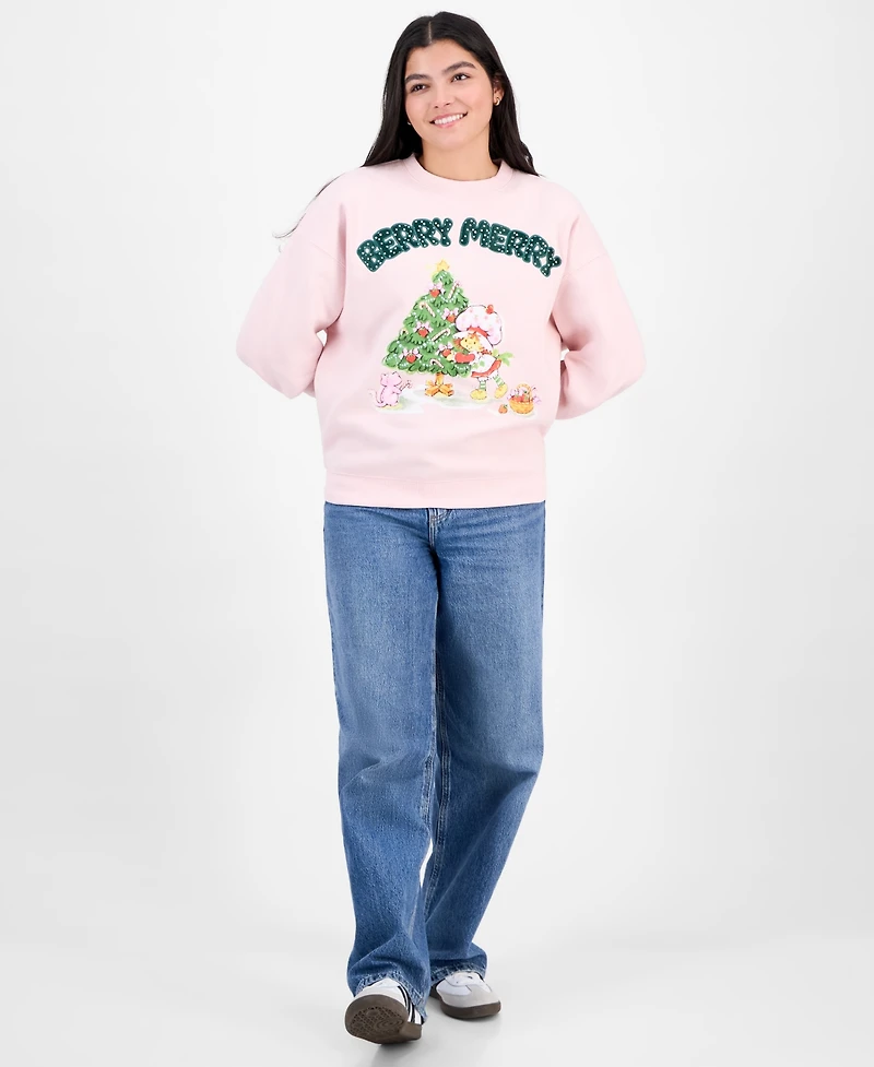 Strawberry Shortcake Juniors' Berry Merry Fleece Sweatshirt