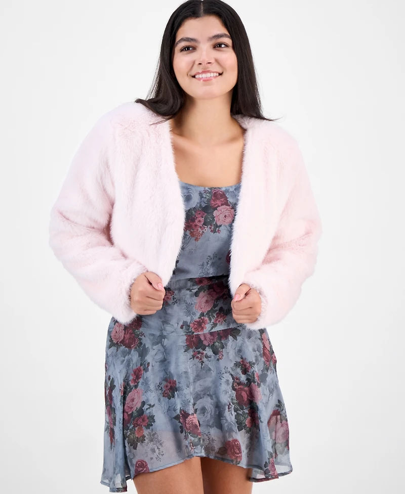 Madden Girl Juniors' Faux-Fur Bolero Jacket