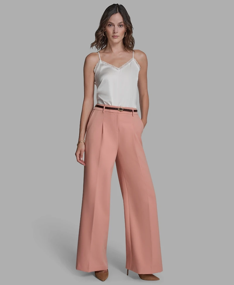 Bcbg Women's Pleated Wide Leg Pants