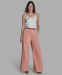 Bcbg Women's Pleated Wide Leg Pants