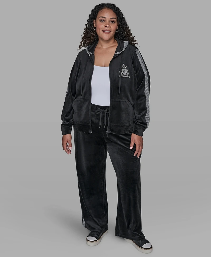 Karl Lagerfeld Paris Plus Double Waistband Jacket