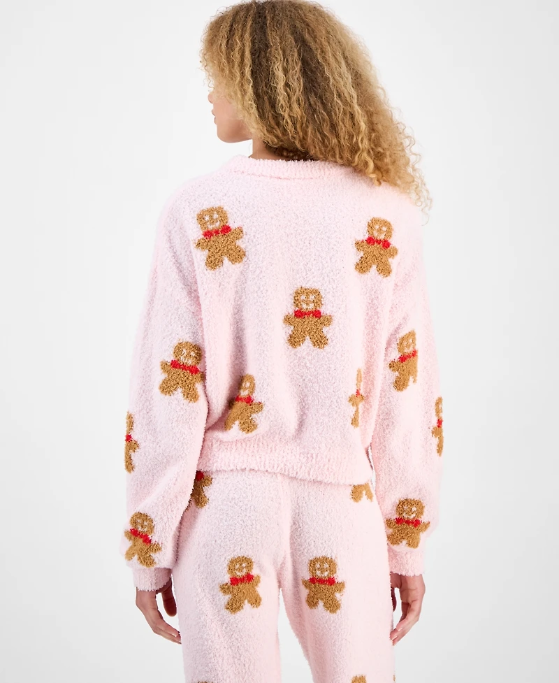 Planet Heart Juniors' Teddy-Knit Long-Sleeve Top