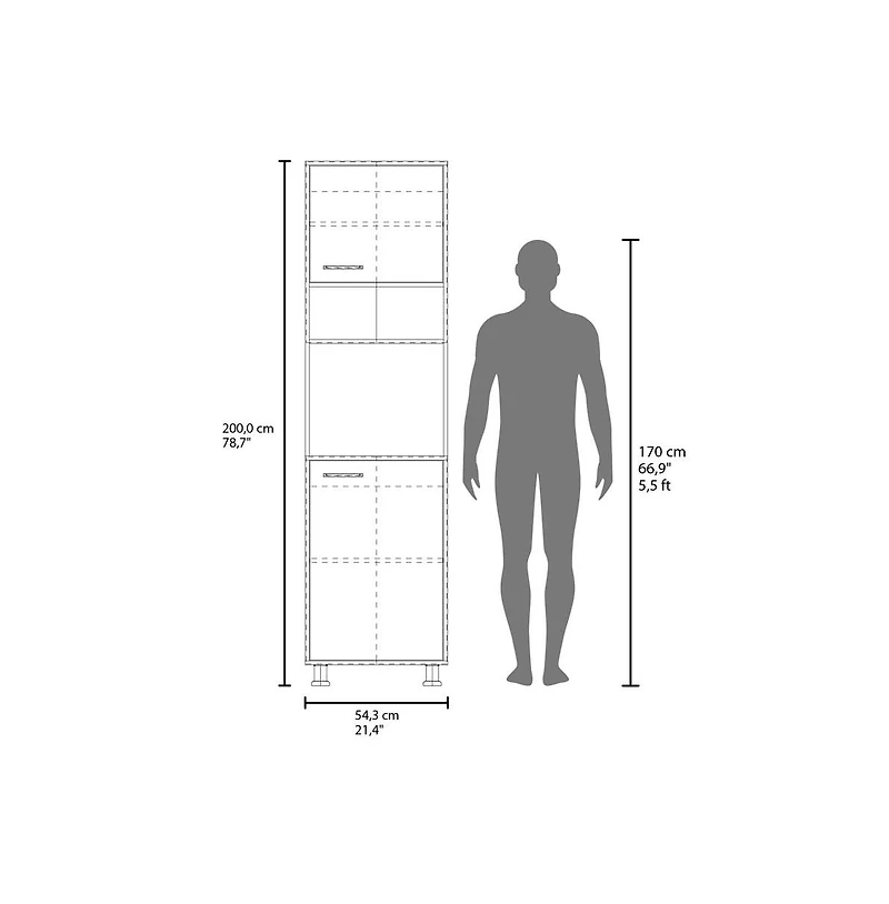 We Have Furniture Cloudcroft Pantry, Kitchen, White