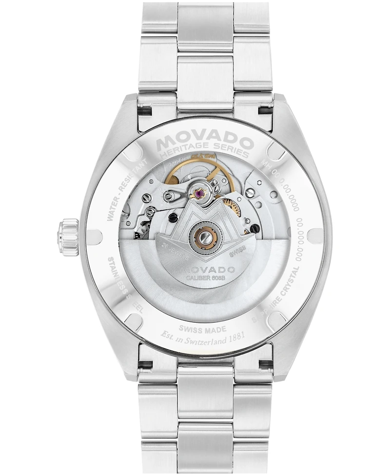 Movado Men's Datron Swiss Automatic Stainless Steel Watch, 40mm