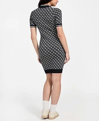 Guess Women's 4G Logo Short-Sleeve Sweater Dress