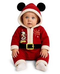 Disney Baby Boys Mickey Mouse Santa Long Sleeve Coverall