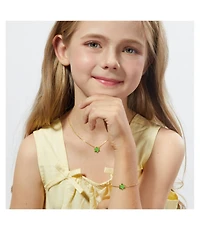 Anna Zuckerman Petit Star of David Necklace in Green