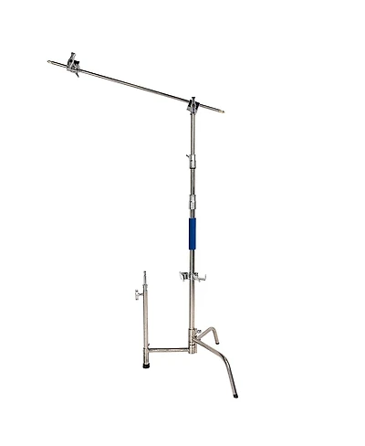 Savage 20" 3-Section Stainless Steel C-Stand with Grip Arm Kit, 25 lbs Capacity, 64" Height